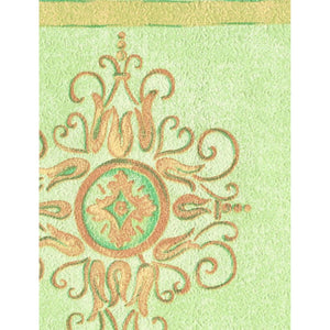 Regency Motif Green / Gold 10M Border by Fine Decor B5823
