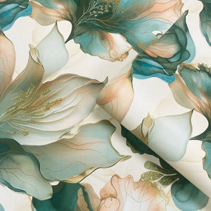 Elysian-Floral-Coral-Teal-Wallpaper-by-Muriva-212505