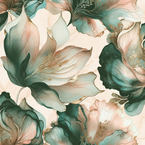 Elysian-Floral-Coral-Teal-Wallpaper-by-Muriva-212505