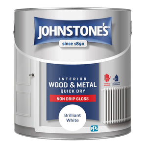 Brilliant White Quick Dry Gloss - Johnstones Interior Wood & Metal Paint