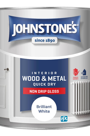 Brilliant White Quick Dry Gloss - Johnstones Interior Wood & Metal Paint