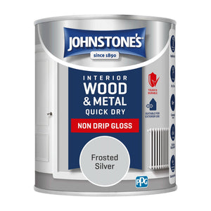 Frosted Silver Quick Dry Gloss - Johnstones Interior Wood & Metal Paint