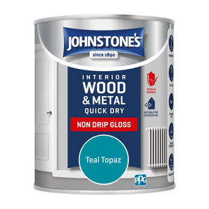 Teal Topaz Quick Dry Gloss - Johnstones Interior Wood & Metal Paint