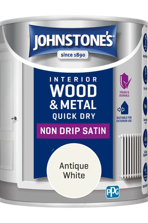 Antique White Quick Dry Satin - Johnstones Interior Wood & Metal Paint