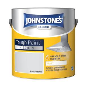 Frosted Silver Matt Emulsion - Johnstones Kitchen Matt Wall and Ceiling Paint