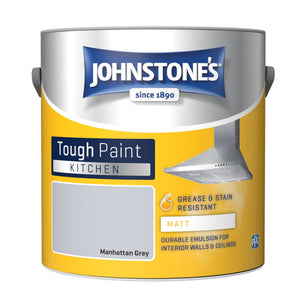 Manhattan Grey Matt Emulsion - Johnstones Kitchen Matt Wall and Ceiling Paint