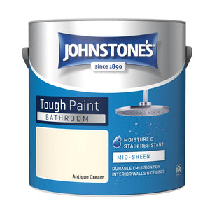 Antique Cream Soft Sheen Emulsion - Johnstones Bathroom Mid Sheen Wall and Ceiling Paint