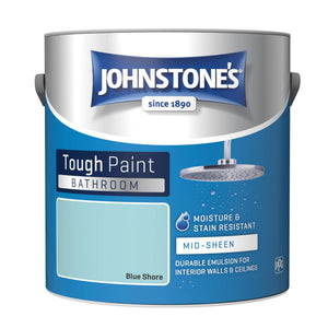 Blue Shore Soft Sheen Emulsion - Johnstones Bathroom Mid Sheen Wall and Ceiling Paint