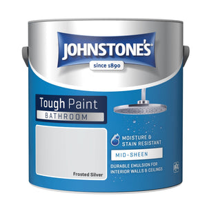 Frosted Silver Soft Sheen Emulsion - Johnstones Bathroom Mid Sheen Wall and Ceiling Paint