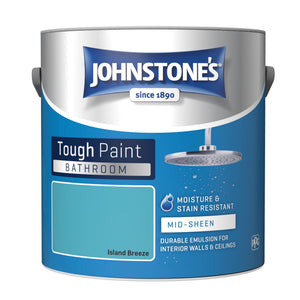 Island Breeze Soft Sheen Emulsion - Johnstones Bathroom Mid Sheen Wall and Ceiling Paint