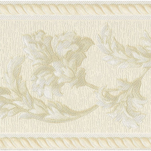 Sebastian Embroidered Scroll Border Cream / Gold by Belgravia JS801341B