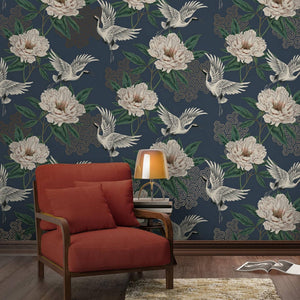 Flying-Cranes-Navy-Wallpaper-by-Grandeco-Life-178301