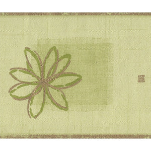 Batik Floral Green Embossed Border by Novo 21106