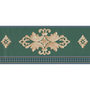 Filigree Motif Green / Blue Border by Fashion Point DS9400B