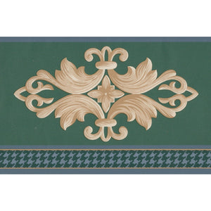 Filigree Motif Green / Blue Border by Fashion Point DS9400B