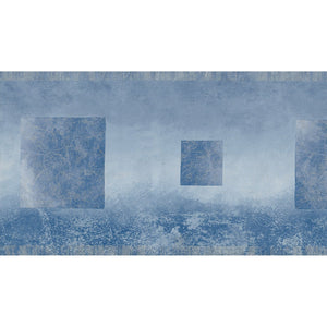 Modern Ombre Square Motif Blue / Silver 10 Metre Border by Brandenburger 308-7