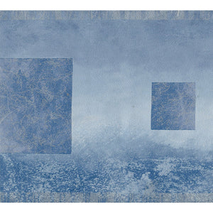 Modern Ombre Square Motif Blue / Silver 10 Metre Border by Brandenburger 308-7