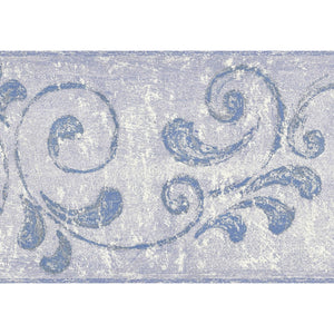 Illusions C Scroll Trail Lilac / Silver Border by Country Decor 3858B