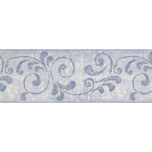 Illusions C Scroll Trail Lilac / Silver Border by Country Decor 3858B