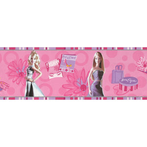 Classic Barbie Glamorous Pink Border by Vymura 59-105
