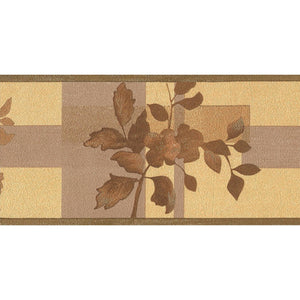 Salinas Hellebores Gold / Bronze Vinyl Border by Ideco SA-29103-B