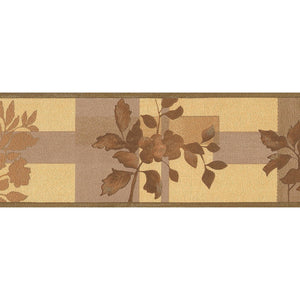 Salinas Hellebores Gold / Bronze Vinyl Border by Ideco SA-29103-B