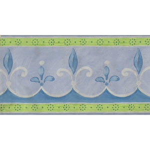 Minette Fleur De Lys Lilac Self Adhesive Border 354451