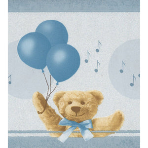 Teddy Bear Party Blue 10 Metre Border by Decor Maison 1216