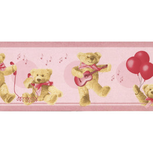 Teddy Bear Party Pink 10 Metre Border by Decor Maison 1215