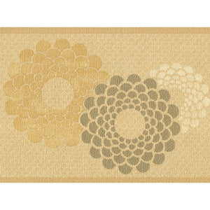 Oriental Blossom Yellow / Bronze Vinyl Border by Fine Decor B0257