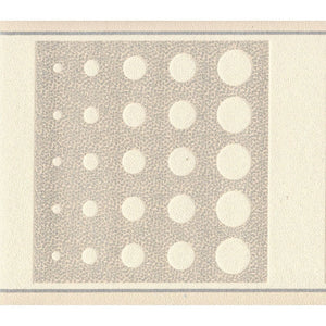 Spotty Retro Cream / Silver Border by De-Zign 500101B