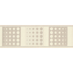 Spotty Retro Cream / Silver Border by De-Zign 500101B