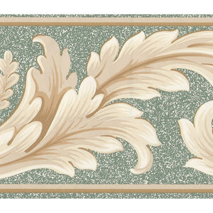 Acanthus Motif Natural / Grey Border by Fashion Point DS9420B