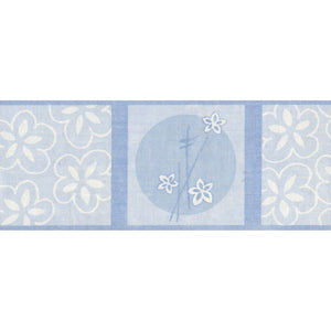 Modern Squares Daisy Blue Border by Holmes 232-41