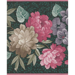 Tuscany Floral Pink / Black 10 Metre Border by Storeys 9582-01