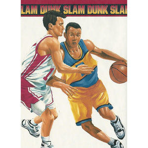Basketball Slam Dunk Multi Wide Border by Rosedale TSB32055
