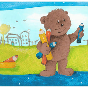 Happy Colouring Bears Multi Self Adhesive Border by AS Creation 8960-18