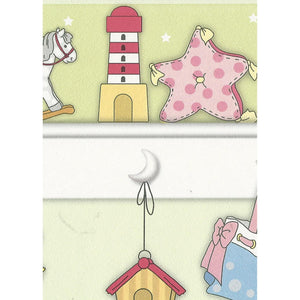 Nursery Shelf & Pegs Wide Border by AS Creation 6731-14