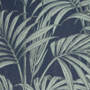 Honolulu-Palm-Navy-Green-Glitter-Wallpaper-by-Julien-Macdonald-112086