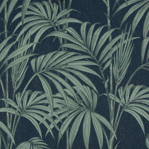 Honolulu-Palm-Navy-Green-Glitter-Wallpaper-by-Julien-Macdonald-112086