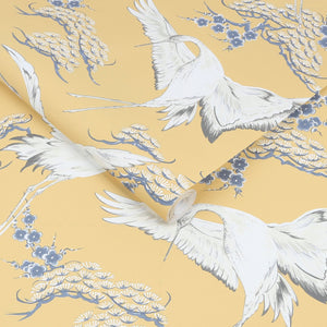 Cranes-Ochre-Wallpaper-by-Superfresco-Easy-108121