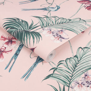 Utopia-Pink-Tropical-Glitter-Wallpaper-by-Julien-Macdonald-111780