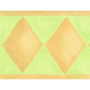 Diamonds Green / Yellow Border by Cirka C3510