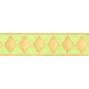 Diamonds Green / Yellow Border by Cirka C3510