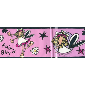 Fairy Girl Pink Self Adhesive Border by Bang on the Door