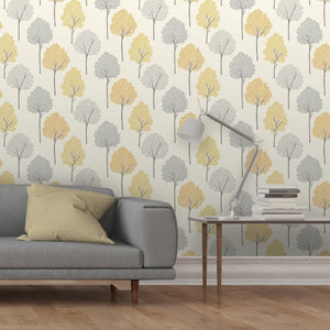 Eula-Heavyweight-Wallpaper-Mustard-by-Fine-Decor-FD41578
