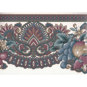 Fruit & Floral Trail Scalloped Multicoloured Border by Imperial SC3000B