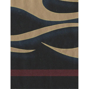 Tribal Wave Black / Gold Border By Imperial B63540