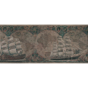 World Map Antique Gold Border By Imperial 57809