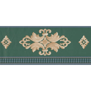 Filigree Motif Green / Blue Border by Fashion Point DS9400B